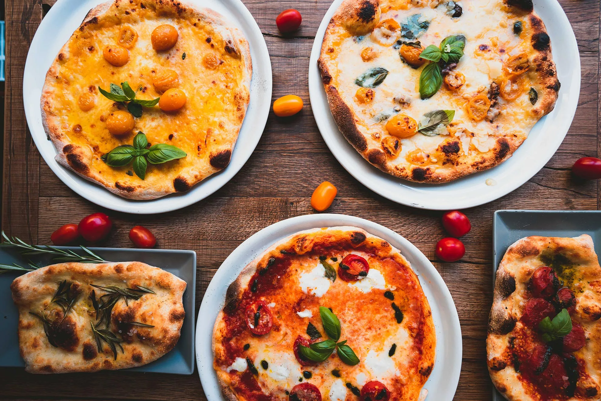 Pizza Salami, Giallo und Gondola Speziale